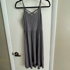 Women’s black and white striped dress